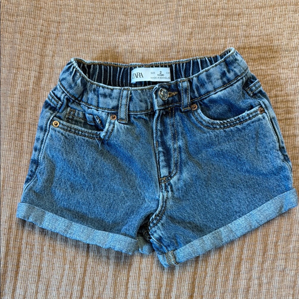 ZARA Blue Denim Women's Rolled-Hem Shorts
